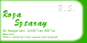 roza sztaray business card